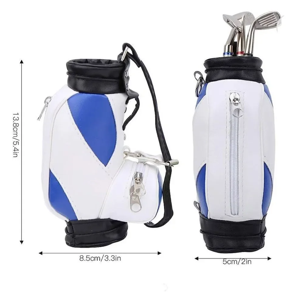 NWT ME Blue White pu Leather Golf Bag pens shape of gold clubs Blue,Black,Red in